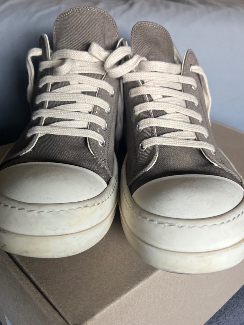 Rick Owens DRKSHDW Overdyed Denim Low-Top Sneakers